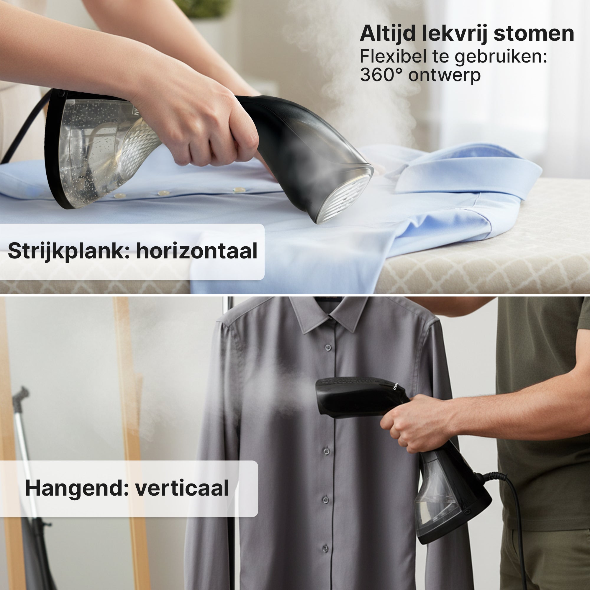 Carewat Steam T3 Kledingstomer – Handstomer - Stoomapparaat Kleding - 1500W - 200 ml Waterreservoir - Inclusief Warmtebestendige Handschoen, Opzetborstel en Maatbeker